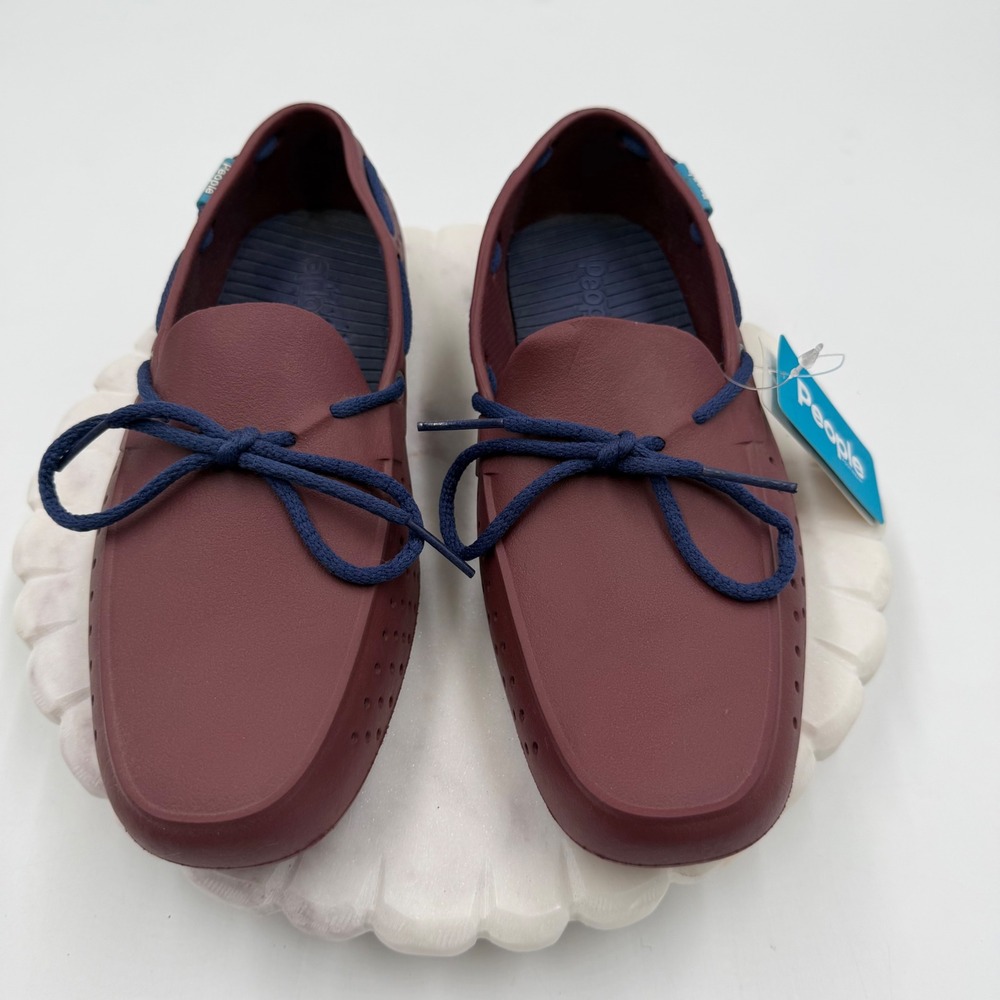 People Footwear Senna Mens 7 Burgundy EVA Driving Moccasin Loafers Shoes NEW - Picture 2 of 7